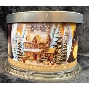 HOMEWORX BY SLATKIN & CO VANILLA MARSHMALLOW COOKIE CANDLE 18 Oz. NEW GIFT IDEA